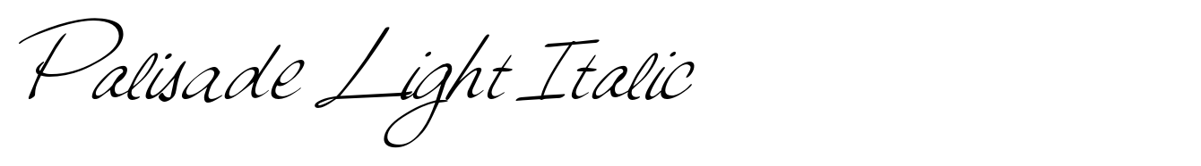 Palisade Light Italic